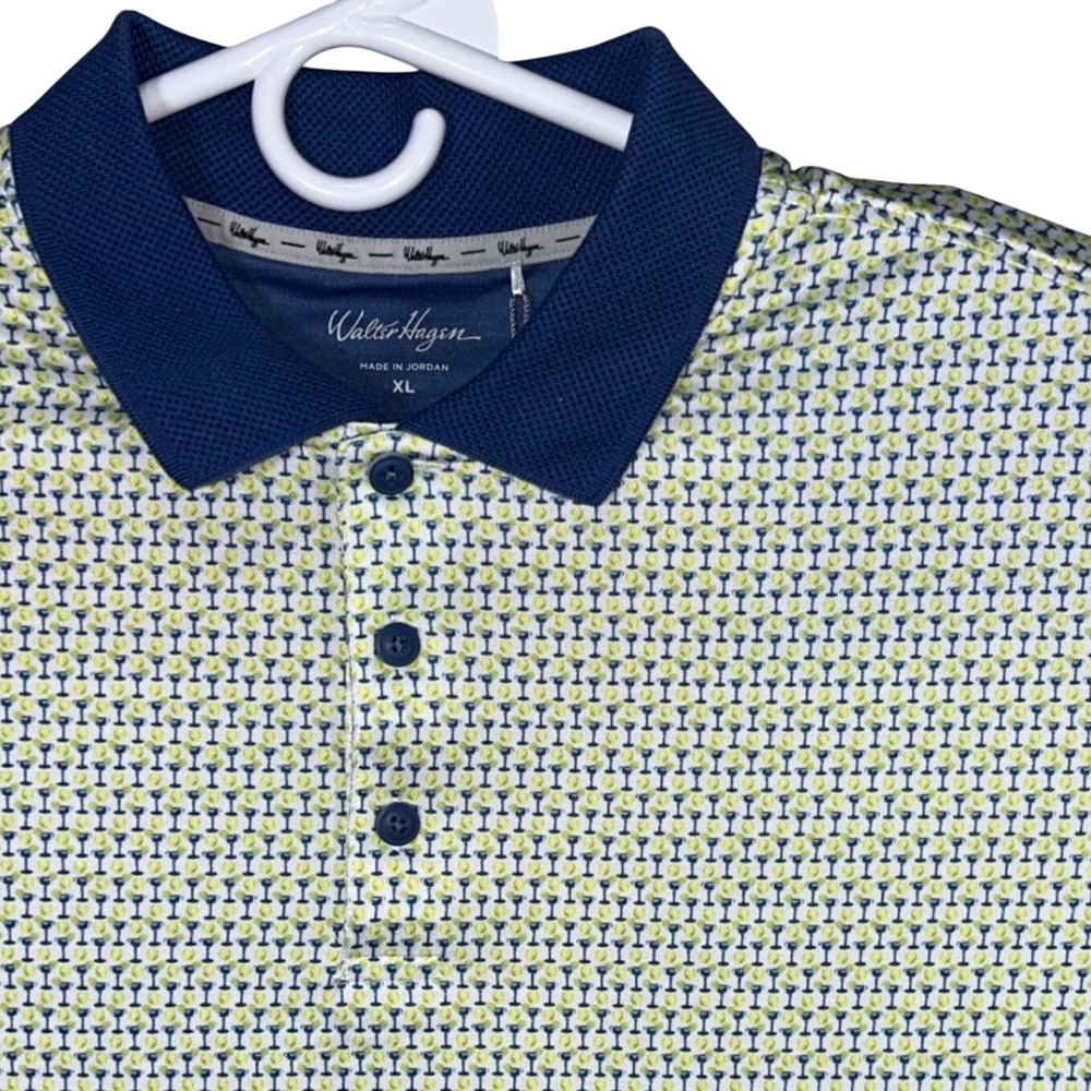 Walter Hagen Clubhouse XL Golf Polo Shirt Martini‎ Cocktail Print Moisture Wick